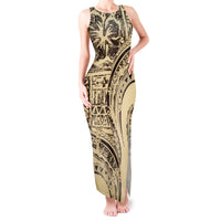 Hawaiian Hibiscus Tribal Vintage Motif Tank Maxi Dress Ver 3