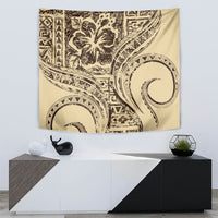 Hawaiian Hibiscus Tribal Vintage Motif Tapestry Ver 3 LT9 - Polynesian Pride