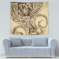 Hawaiian Hibiscus Tribal Vintage Motif Tapestry Ver 3 LT9 - Polynesian Pride