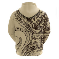 Hawaiian Hibiscus Tribal Vintage Motif Zip Hoodie Ver 3
