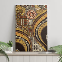 Hawaiian Hibiscus Tribal Vintage Motif Canvas Wall Art Ver 4