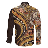 Hawaiian Hibiscus Tribal Vintage Motif Family Matching Tank Maxi Dress and Hawaiian Shirt Ver 4