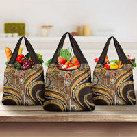 Hawaiian Hibiscus Tribal Vintage Motif Grocery Bag Ver 4