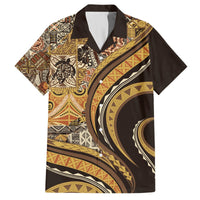 Hawaiian Hibiscus Tribal Vintage Motif Hawaiian Shirt Ver 4 LT9 Gold - Polynesian Pride