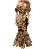 Hawaiian Hibiscus Tribal Vintage Motif Mermaid Dress Ver 4 LT9 - Polynesian Pride