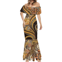 Hawaiian Hibiscus Tribal Vintage Motif Mermaid Dress Ver 4 LT9 - Polynesian Pride