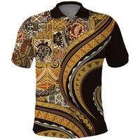 Hawaiian Hibiscus Tribal Vintage Motif Polo Shirt Ver 4