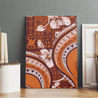 Hawaiian Hibiscus Tribal Vintage Motif Canvas Wall Art Ver 5