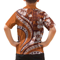 Hawaiian Hibiscus Tribal Vintage Motif Kid Hawaiian Shirt Ver 5