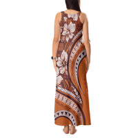 Hawaiian Hibiscus Tribal Vintage Motif Tank Maxi Dress Ver 5