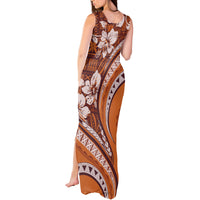 Hawaiian Hibiscus Tribal Vintage Motif Tank Maxi Dress Ver 5