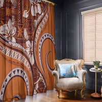 Hawaiian Hibiscus Tribal Vintage Motif Window Curtain Ver 5