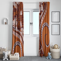 Hawaiian Hibiscus Tribal Vintage Motif Window Curtain Ver 5