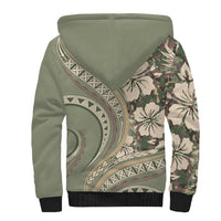 Hawaiian Hibiscus Tribal Vintage Motif Sherpa Hoodie Ver 6