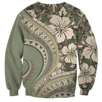 Hawaiian Hibiscus Tribal Vintage Motif Sweatshirt Ver 6 LT9 - Polynesian Pride