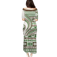 Hawaiian Hibiscus Tribal Vintage Motif Puletasi Ver 7 LT9 - Polynesian Pride