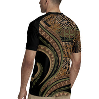 Hawaiian Hibiscus Tribal Vintage Motif Rugby Jersey Ver 8