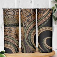 Hawaiian Hibiscus Tribal Vintage Motif Skinny Tumbler Ver 8