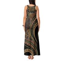 Hawaiian Hibiscus Tribal Vintage Motif Tank Maxi Dress Ver 8 LT9 - Polynesian Pride