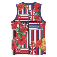 Hawaii Hibiscus Lei Basketball Jersey Hawaiian Flag Motif LT9 - Polynesian Pride