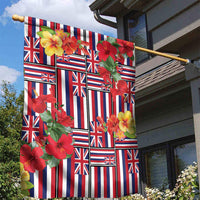 Hawaii Hibiscus Lei Garden Flag Hawaiian Flag Motif