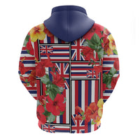Hawaii Hibiscus Lei Hoodie Hawaiian Flag Motif LT9 - Polynesian Pride