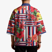 Hawaii Hibiscus Lei Kimono Hawaiian Flag Motif