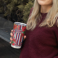 Hawaii Hibiscus Lei Tumbler Cup Hawaiian Flag Motif
