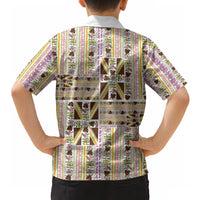 Hawaii Lokelani Pikake Lei Hawaiian Shirt Hawaiian Flag Motif LT9 - Polynesian Pride