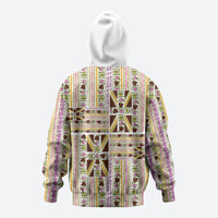 Hawaii Lokelani Pikake Lei Zip Hoodie Hawaiian Flag Motif LT9 - Polynesian Pride