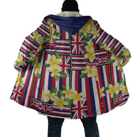 Hawaii Plumeria Lei Cloak Hawaiian Flag Motif