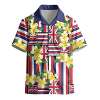 Hawaii Plumeria Lei Kid Hawaiian Shirt Hawaiian Flag Motif LT9 - Polynesian Pride