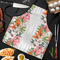 Hawaii Tropical Twist Lei Apron Hawaiian Flag Motif