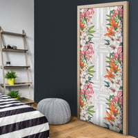 Hawaii Tropical Twist Lei Door Cover Hawaiian Flag Motif
