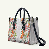 Hawaii Tropical Twist Lei Leather Bag Hawaiian Flag Motif