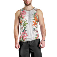Hawaii Tropical Twist Lei Men Tank Top Hawaiian Flag Motif