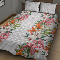 Hawaii Tropical Twist Lei Quilt Bed Set Hawaiian Flag Motif