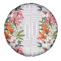 Hawaii Tropical Twist Lei Spare Tire Cover Hawaiian Flag Motif