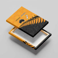 Australia New Zealand Rugby Canvas Wall Art Gold Aboriginal Wallabies and Maori Black Fern - Polynesian Pride