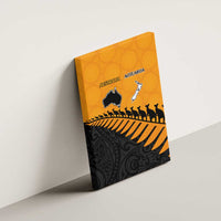 Australia New Zealand Rugby Canvas Wall Art Gold Aboriginal Wallabies and Maori Black Fern - Polynesian Pride