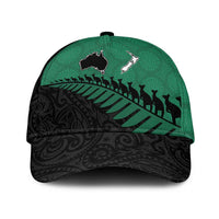 Australia New Zealand Rugby Classic Cap Green Aboriginal Wallabies and Maori Black Fern - Polynesian Pride
