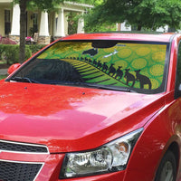 Australia New Zealand Rugby Auto Sun Shade Gradient Aboriginal Wallabies and Maori Black Fern - Polynesian Pride