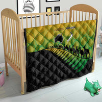 Australia New Zealand Rugby Quilt Gradient Aboriginal Wallabies and Maori Black Fern - Polynesian Pride