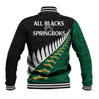 South Africa and Aotearoa Rugby Baseball Jacket Springboks Black Fern Maori Vibe LT9 - Polynesian Pride