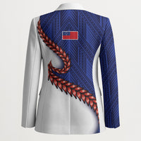 Ula Fala Red Samoa Chief Blazer Samoan Art Black Tribal LT9 - Polynesian Pride