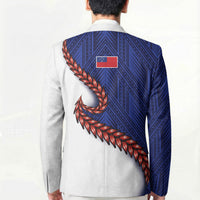 Ula Fala Red Samoa Chief Blazer Samoan Art Black Tribal LT9 - Polynesian Pride
