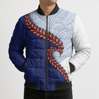 Ula Fala Red Samoa Chief Bomber Puffer Jacket Samoan Art Black Tribal LT9 - Polynesian Pride