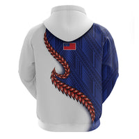 Ula Fala Red Samoa Chief Hoodie Samoan Art Black Tribal LT9 - Polynesian Pride