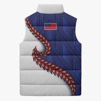 Ula Fala Red Samoa Chief Sleeveless Puffer Jacket Samoan Art Black Tribal LT9 - Polynesian Pride