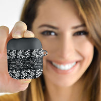 Black Hawaiian Tapa Tribal Hibiscus AirPods Case LT9 - Polynesian Pride